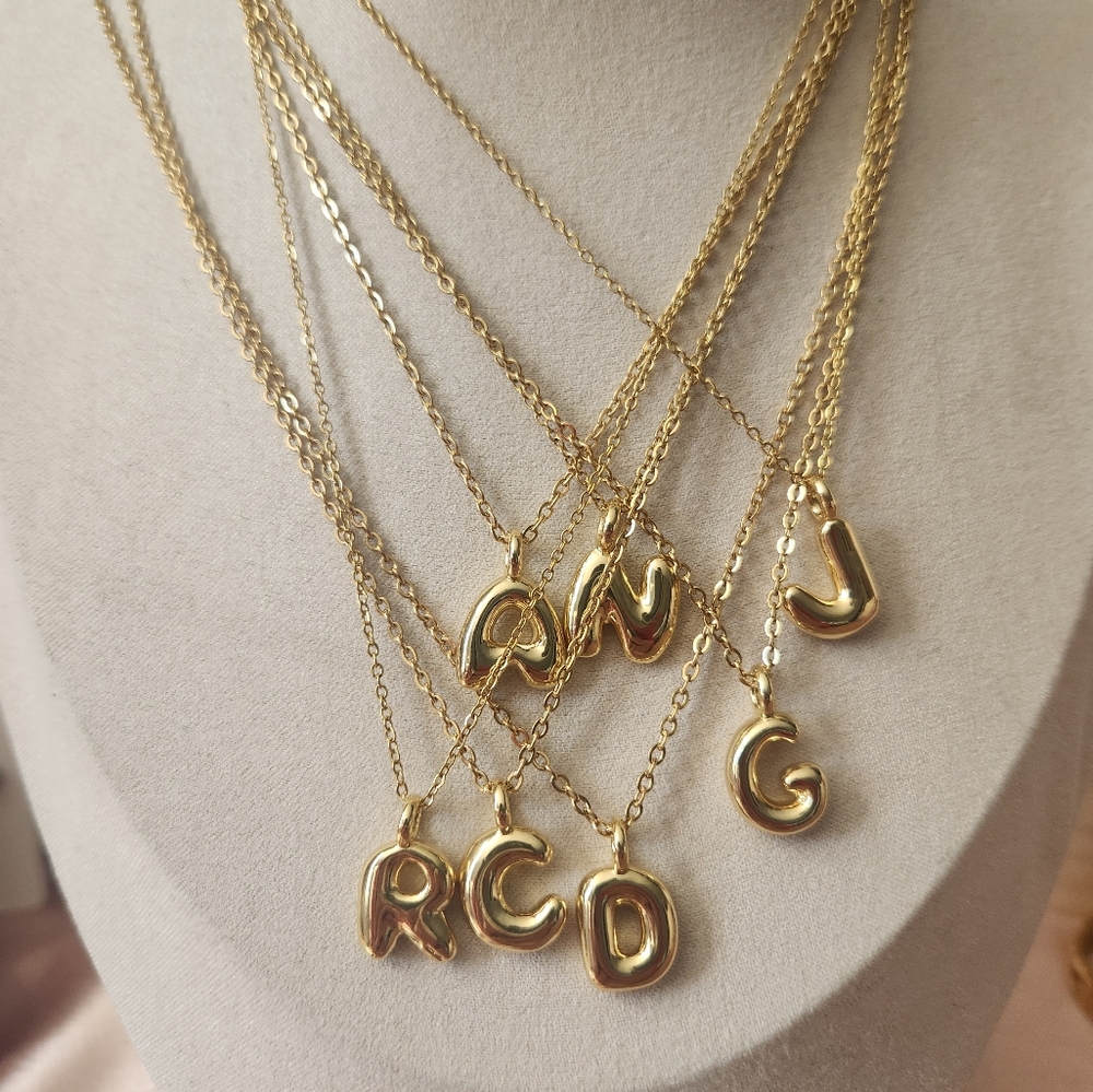 Gold Initial Pendant Necklace